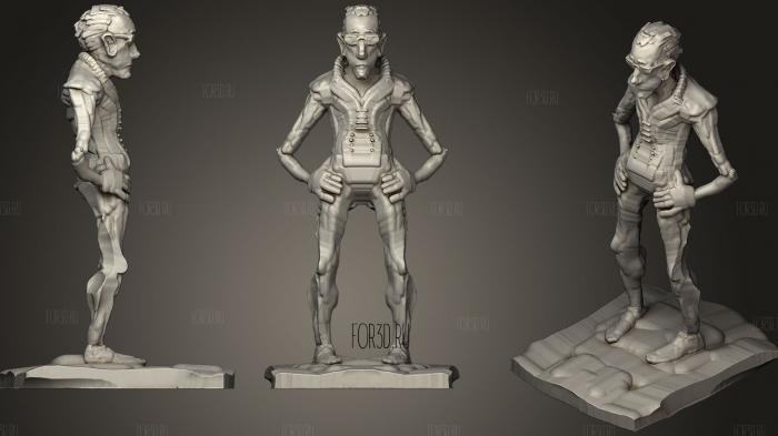 Old Spaceman 3d stl for CNC
